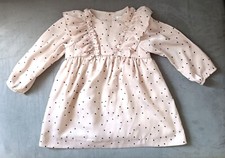 Robe vieux rose a pois noirs