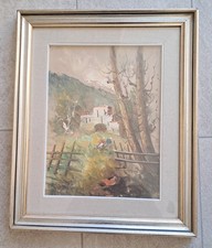 Dipinto Ad Olio Primi 900 In Bella Cornice