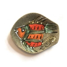 Piatto decorativo pesce di Creation Augé Bretagne (Géhel) anni 60 arte ceramica francese