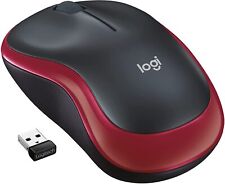 Mouse Wireless Logitech M185 Windows Mac Linux Mouse Senza Filo - Rosso
