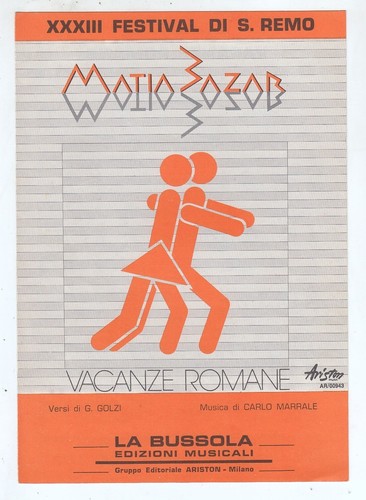 Spartito matia bazar vacanze - spartito,