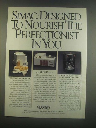 Pubblicità simac 1985 - 1985,