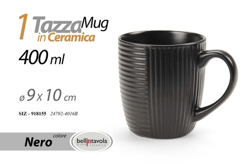 Tazza mug ceramica nera