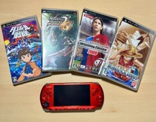 Sony PSP-3000 PLAYSTATION Portatile Console Radiant Rosso USATA + 4 GIOC