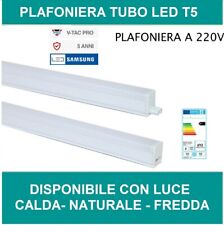 PLAFONIERA LED T5 V-TAC  NEON TUB LED  4w 7w 16w  30 60 120 cm CON INTERRUTORE 