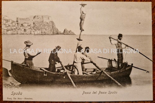 Cartolina messina pesca del - cartolina,