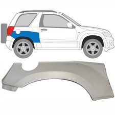 Si adatta: Suzuki Grand Vitara 2005-2012 Passaruota Posteriore / Superiore Ruota