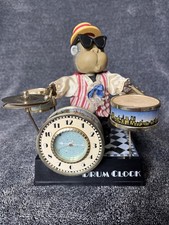 DRUM CLOCK Sveglia con Gorilla/Scimmia alla Batteria Orologio da Tavolo
