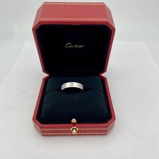 Anello Cartier Fede LOVE in oro bianco 18kt  misura 59/19 3 diamanti garanzia sc