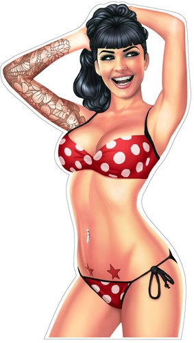 Adesivo pin girl - girl,