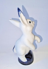 Scultura Porcellana Capodimonte Biscuit Coniglio Lepre Vintage 1970