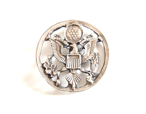 Spilla vintage army rotonda - us,
