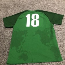 Heineken Maglia Uomo XL Verde Pullover Futbol Promozionale Mappa del Mondo