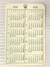Rara cartolina calendario ROLEX 1976 1675 5513 6263 1655 1665 1019 1016 1007 66 originale