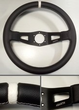 FIAT 131 / 124 ABARTH - VOLANTE SPORTIVO IN PELLE 2 RAZZE A CALICE 35CM