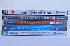 Lotto 5 videogiochi per PC sim. aerei combattimento: es.  IL 2 Sturmovic 1946