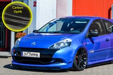 Spoiler anteriore con ala in ABS per Renault Clio 3 RS fase 2 ABE effetto carbonio