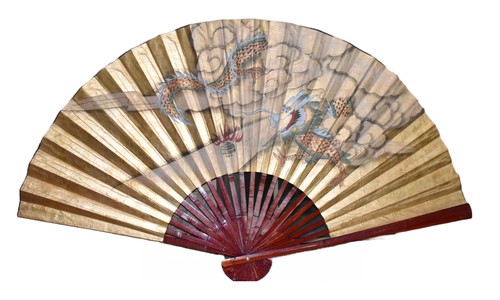 Grande ventaglio drago cinese