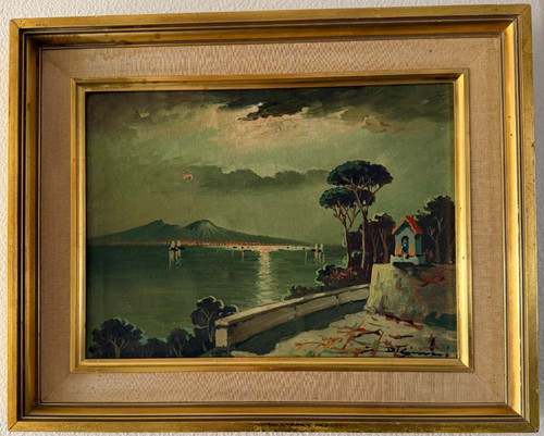 Antico dipinto olio - , italiano