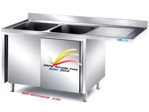 Lavello cm180x60x85 acciaio - cm180x60x85,