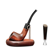 Pipa classica tabacco da fumo Sherlock Holmes con accessori manomissione e supporto