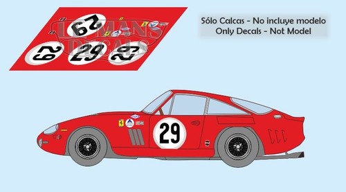 Decals ferrari 250 - ferrari, gto