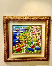 Olio Su Tela 50X40 Opera Unica con Vetro Fine 1900 Athos Faccincani No Donzelli