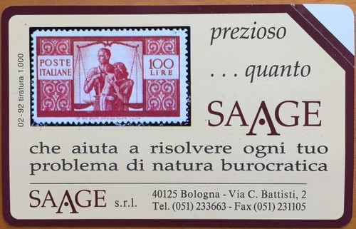 Scheda telefonica saage - *scheda,