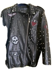 Chiodo In Similpelle Borchiato