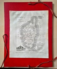Mappa antica Corsica 1840 ca