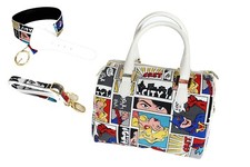 Set bauletto cintura tessuto pelle borsa tracolla regolabile artigianale italian