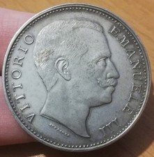 5 LIRE 1901 - AQUILA SABAUDA - REGNO D'ITALIA - V.E.III - RICONIO - BUONA/OTTIMA