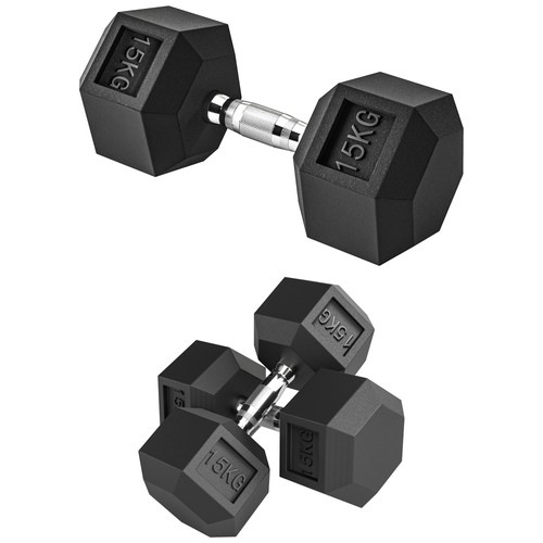 Homcom pesi fitness - fitness, esagonali