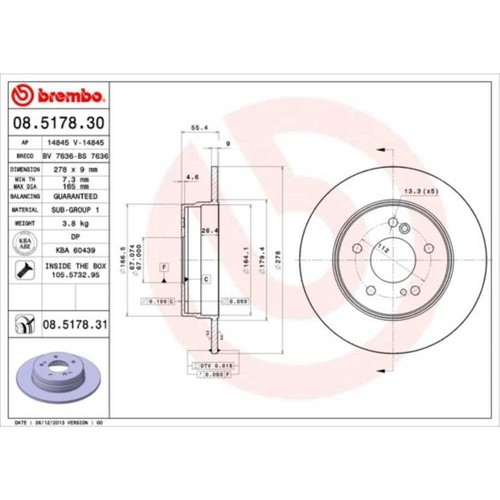 Brembo disco freno - disco,