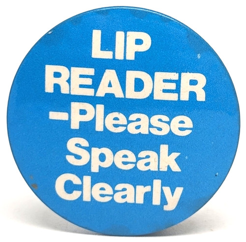 Vtg lip reader please speak - please,