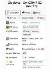 Gigabyte GA-G31MF-S2 scheda