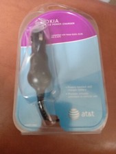 Caricabatteria telefono elettrico veicolo AT&T Nokia nuovo in confezione 6102i, 6126, E62, N75