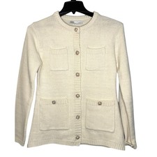 ZARA NWOT Cream Lady Sweater