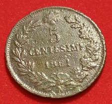  5 CENTESIMI 1861 NAPOLI TESTA