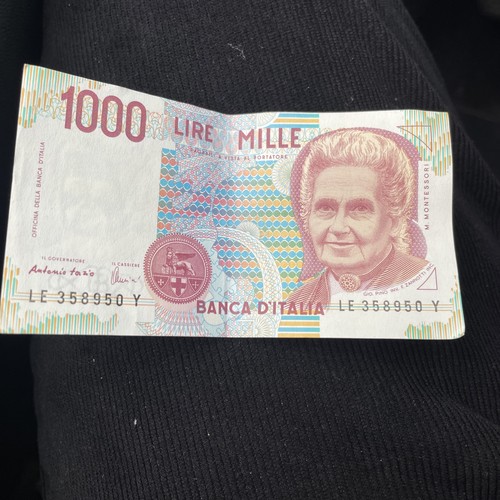 Banconota lire 1000 montessori - lire,