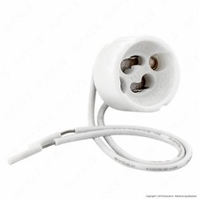 10 Portalampade Lampadine LED portafaretti GU10 Porta Lampada Faretto Ceramica•