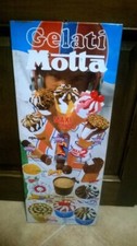 tabella motta 70 80 insegna cartello gelati latta prezzi lire pubblicità epoca