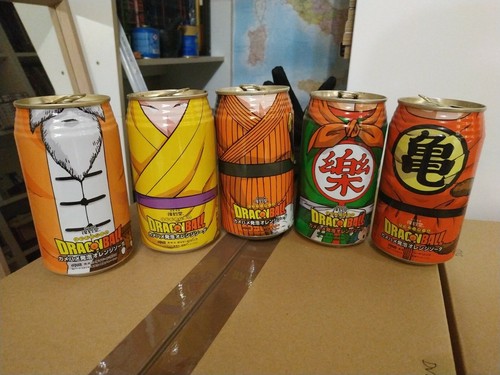 Dragonball orange soda cans - orange,