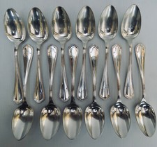 12 CUILLERS MÉTAL ARGENTÉ
