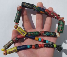 Collana africana con perline veneziane in vetro