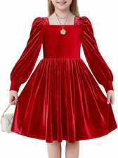 Ragazze Abito Velluto