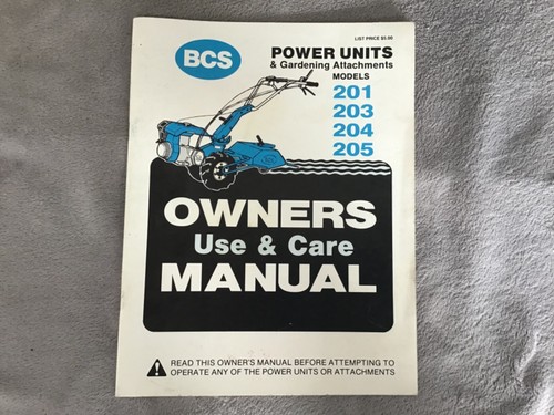 Bcs owner operator care - owner,