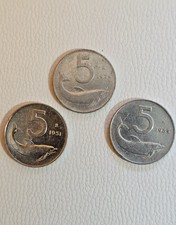 Monete Italiane 5 Lire Delfino