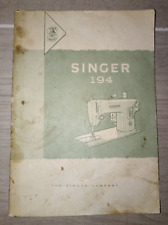Libretto di Istruzioni per Macchina da cucire SINGER 194 anni ‘60 vintage