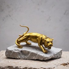 Pantera ceramica vintage "oro"